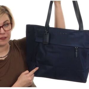 Tumi Navy Blue Voyageur M Tote Marine Blue Shoulder Bag.